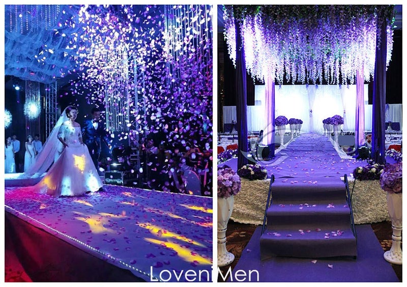 LOVENIMEN Rose Petals  2000Pcs Silk Artificial Petals Flowers Home Party Decorations Wedding Bridal Decoration Wholesale Valentine Anniversary Ceremony Purple White - Image 5